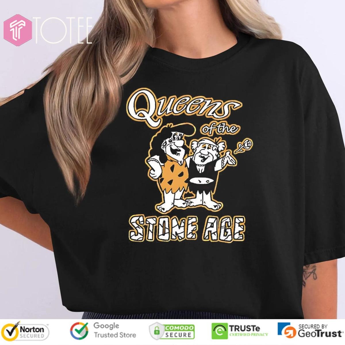 The Flintstones Parody Queens Of The Stone Age Rock Band T-shirt