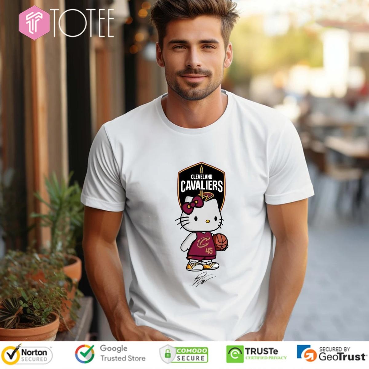 Cleveland Cavaliers Donovan Mitchell Hello Kitty Signatures T-shirt