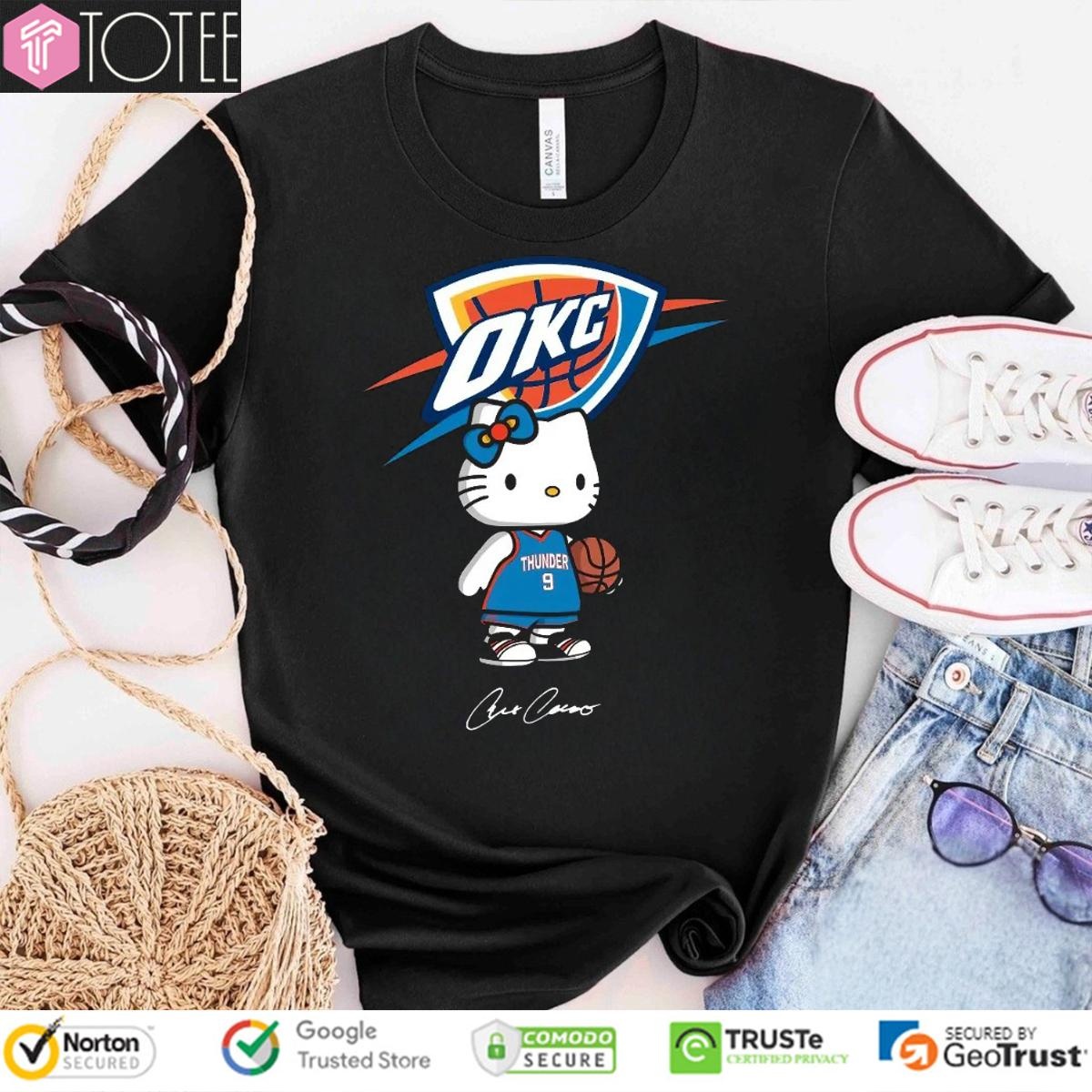 Oklahoma City Thunder Alex Caruso Hello Kitty Signature T-shirt