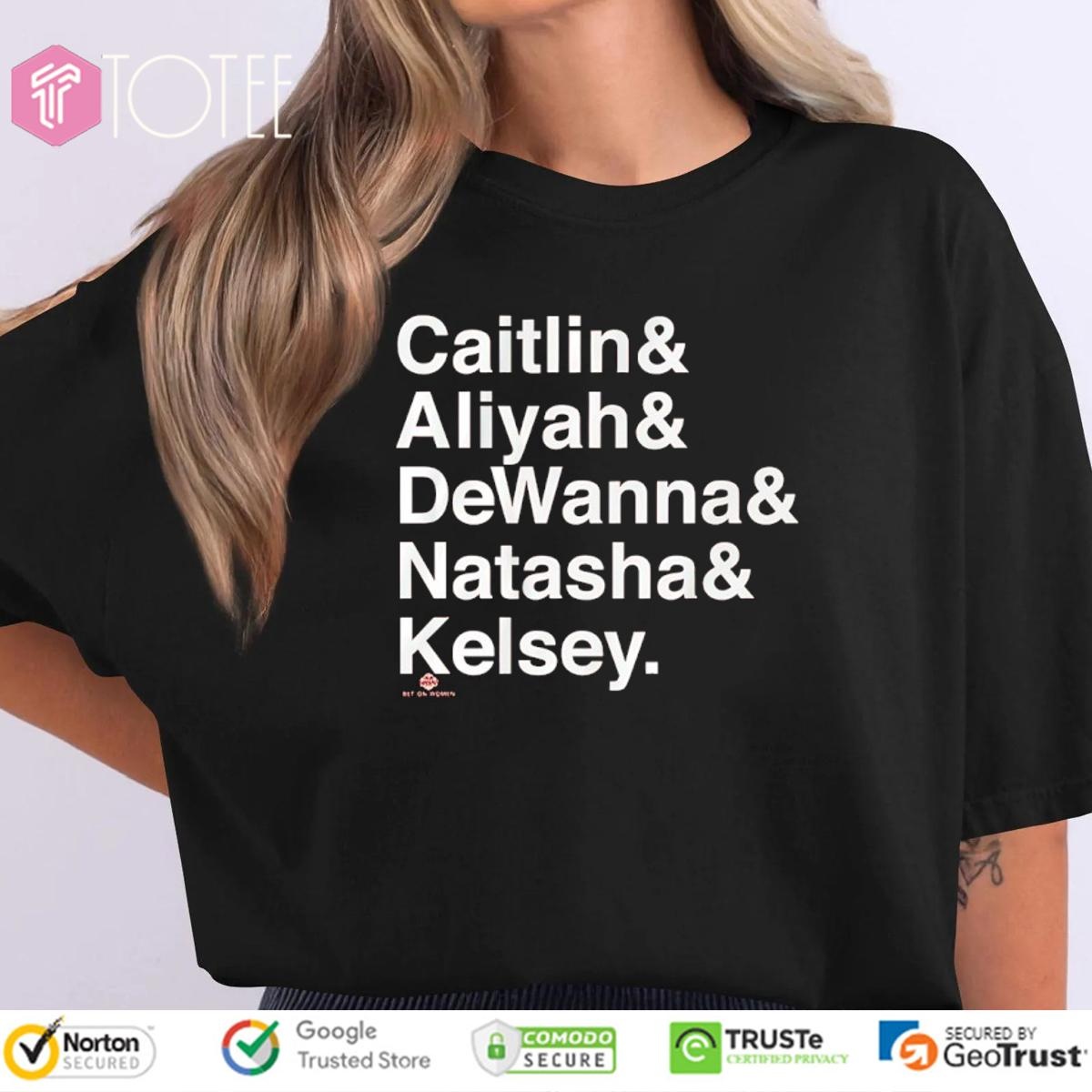 Indiana Fever Players Names Caitlin Aliyah Dewanna Natasha Kelsey T-shirt