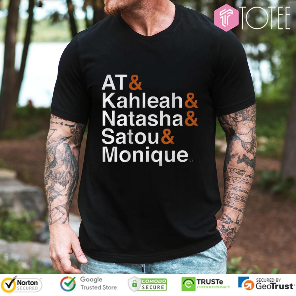 Phoenix Mercury Players Names At Kahleah Natasha Satou Monique T-shirt