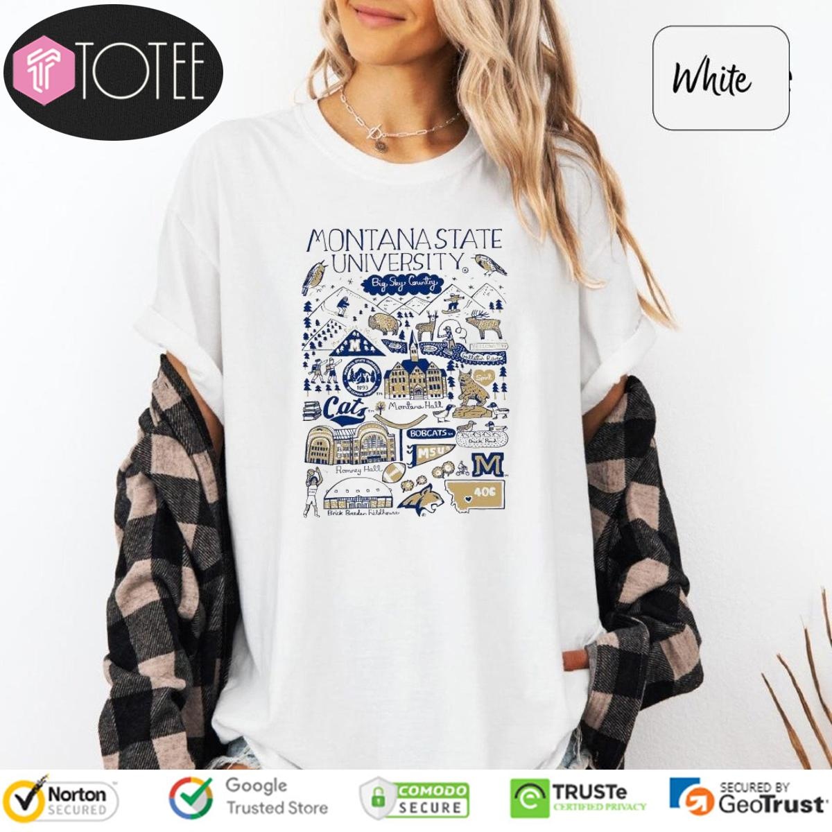 Montana State University Art Illustration T-shirt