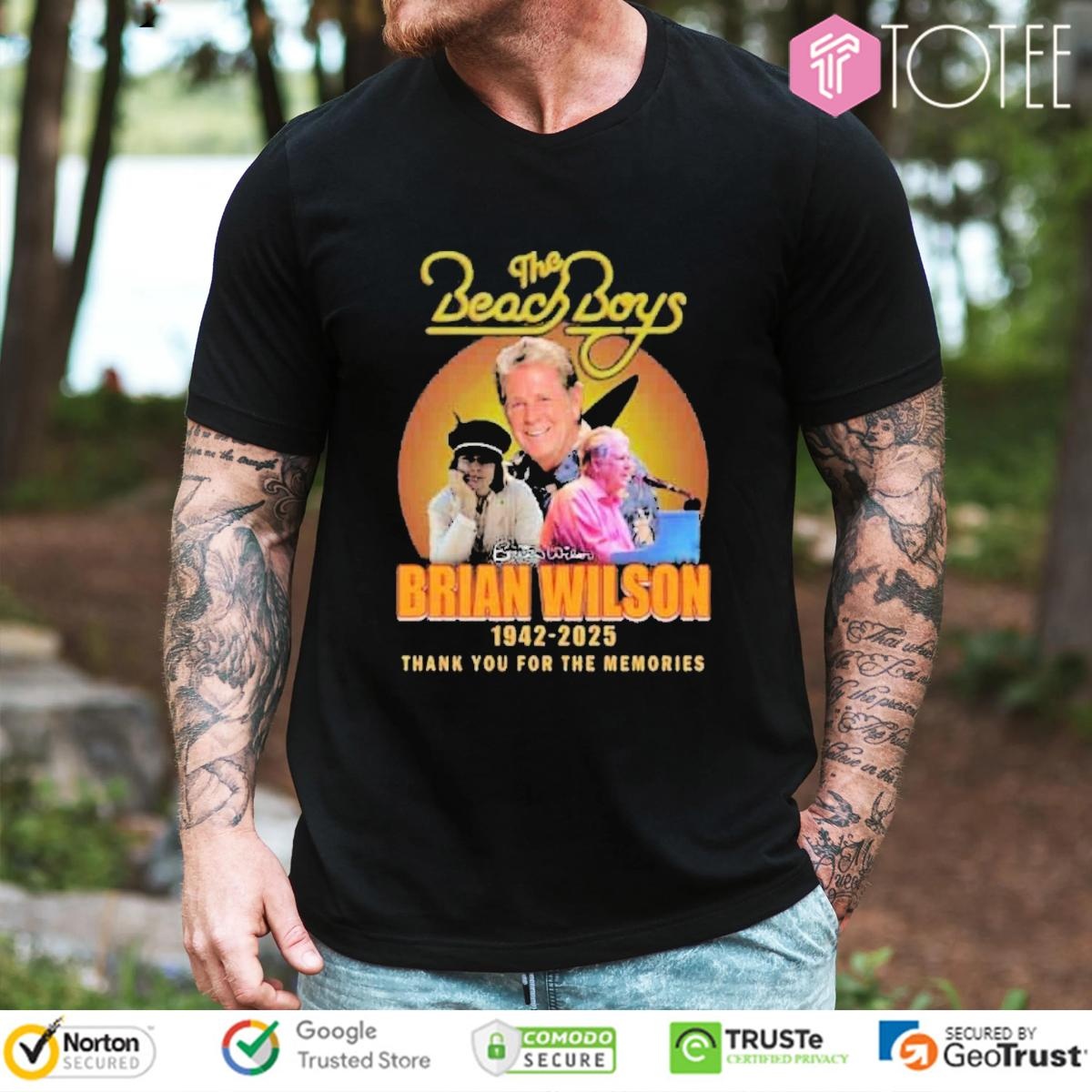 The Beach Boys Brian Wilson 1942-2025 Thank You For The Memories T-shirt