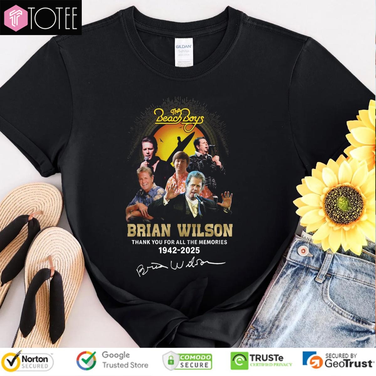 The Beach Boys Thank You For All The Memories Brian Wilson 1942-2025 T-shirt