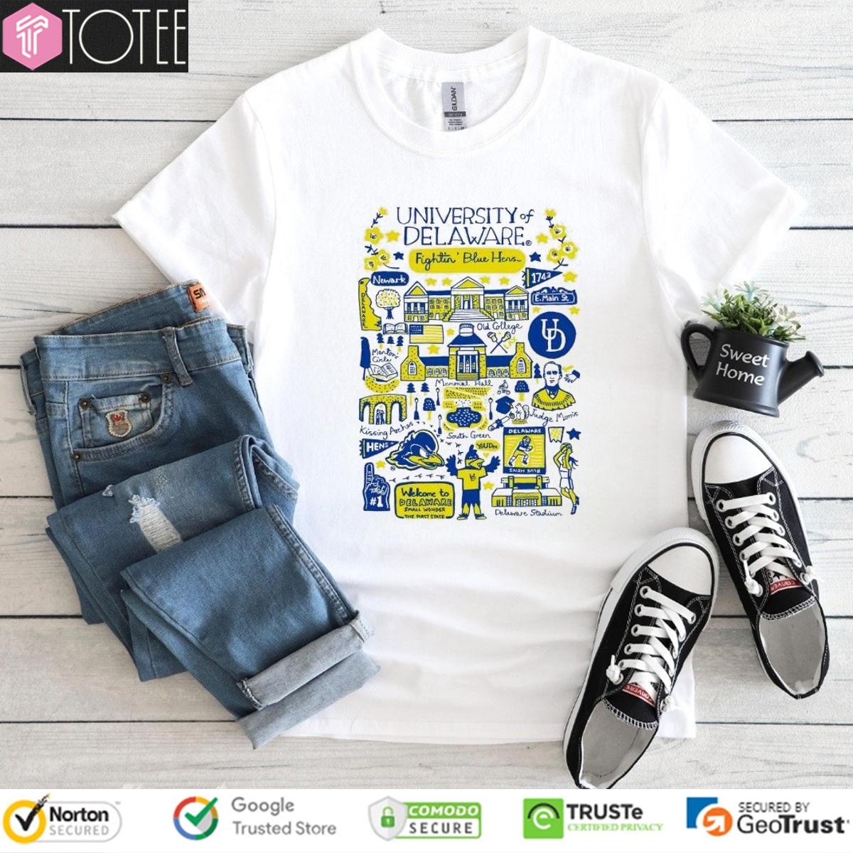 University Of Delaware Art Illustration T-shirt