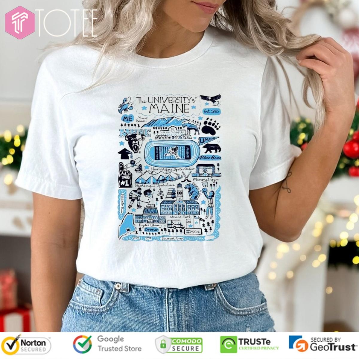 University Of Maine Art Illustration T-shirt