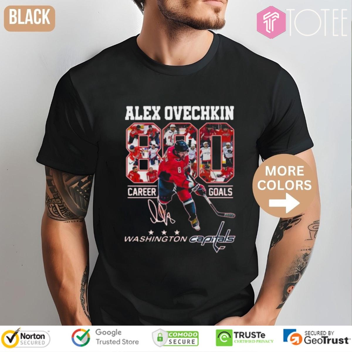 Alex Ovechkin 890 Career Goals Washington Capitals Signature T-shirt
