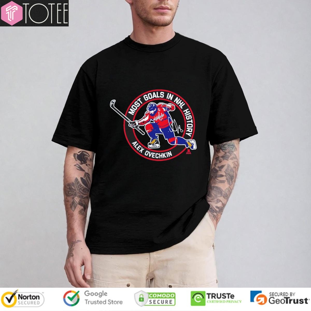 Most Goals In Nhl History Alex Ovechkin 895 Washington Capitals Signature T-shirt