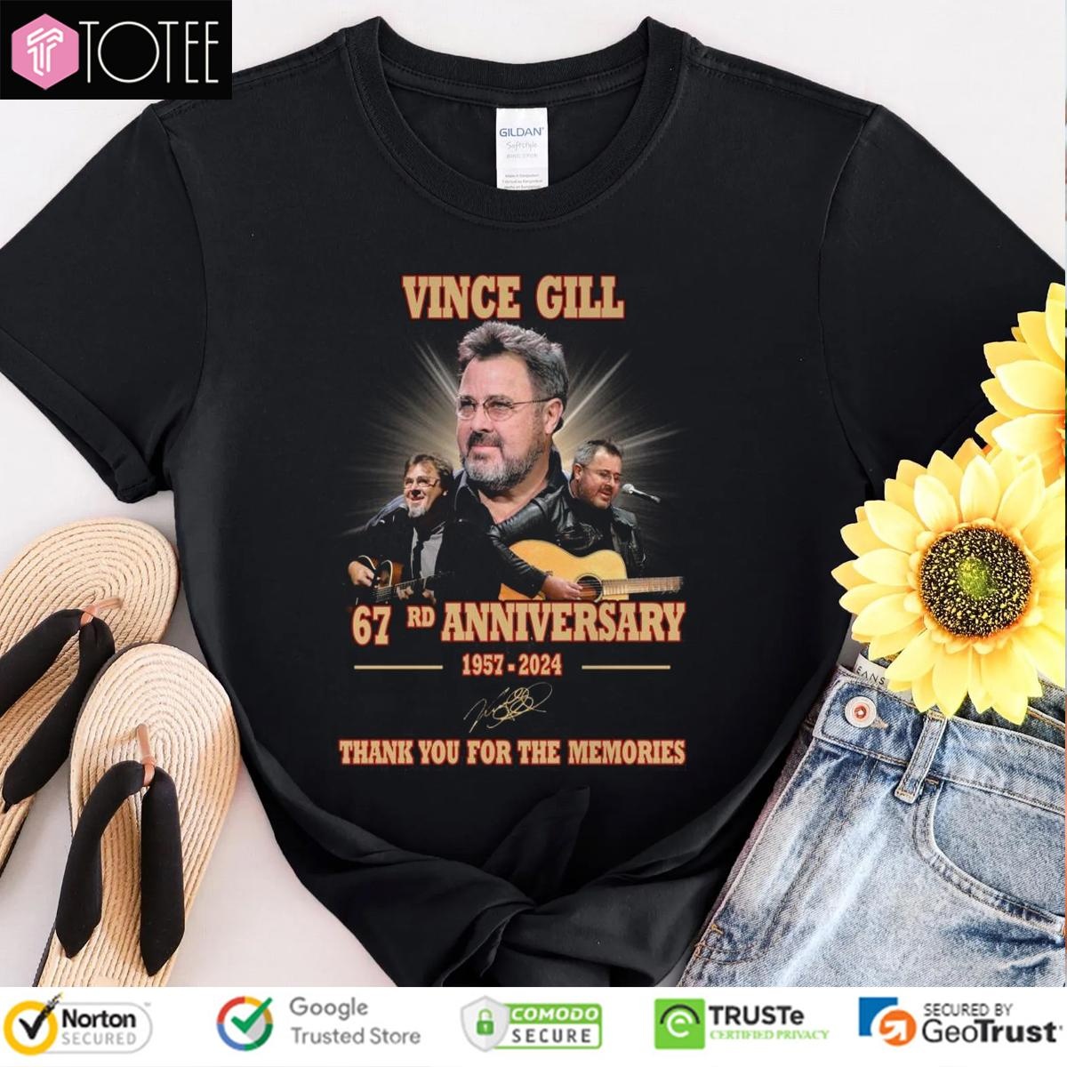 67Rd Anniversary 1957-2024 Vince Gill Signature T-shirt