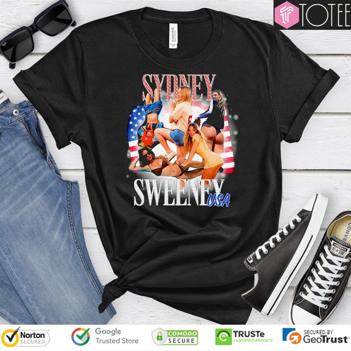 Sydney Sweeney Usa 4Th Of July American Flag T-shirt