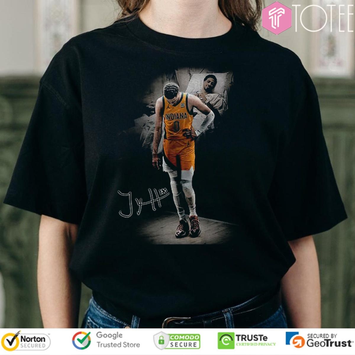 Tyrese Haliburton Legend Indiana Pacers Injured Signature T-shirt