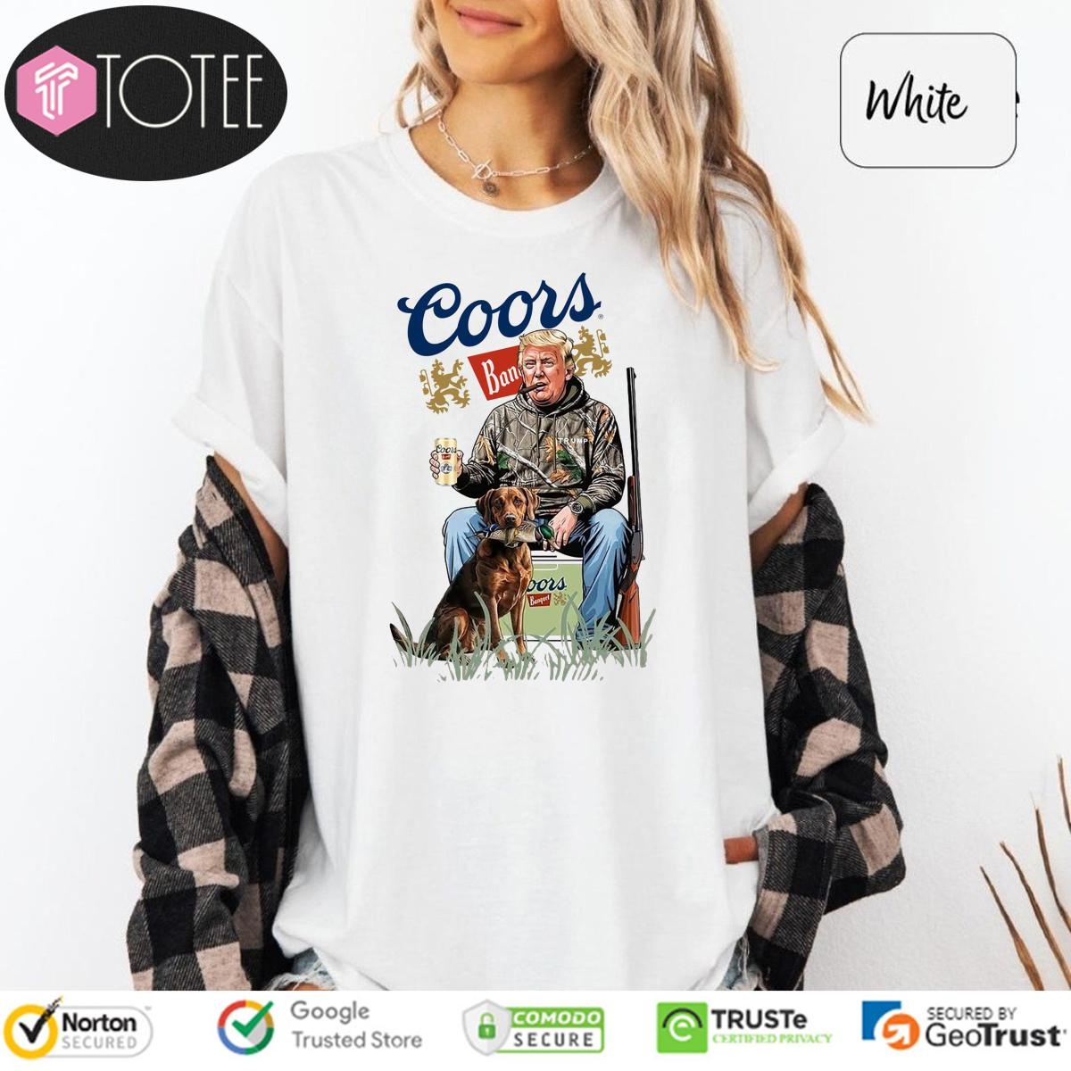 Hunter Trump Coors Banquet Beer No Kings In America T-shirt