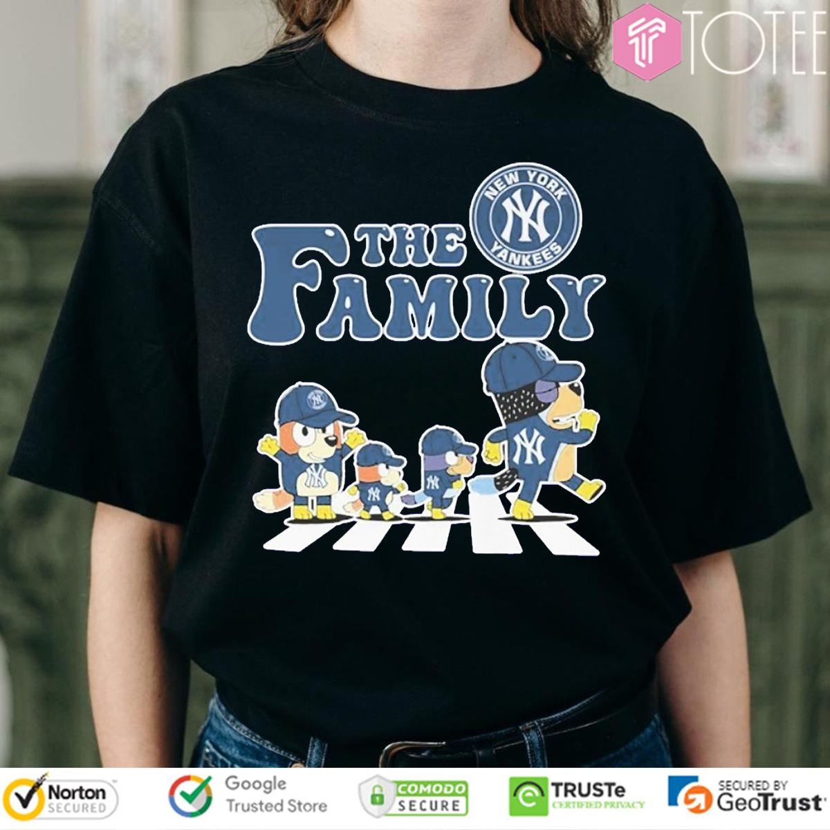 The Bluey Family New York Yankees Baseball Abbey Road T-shirt