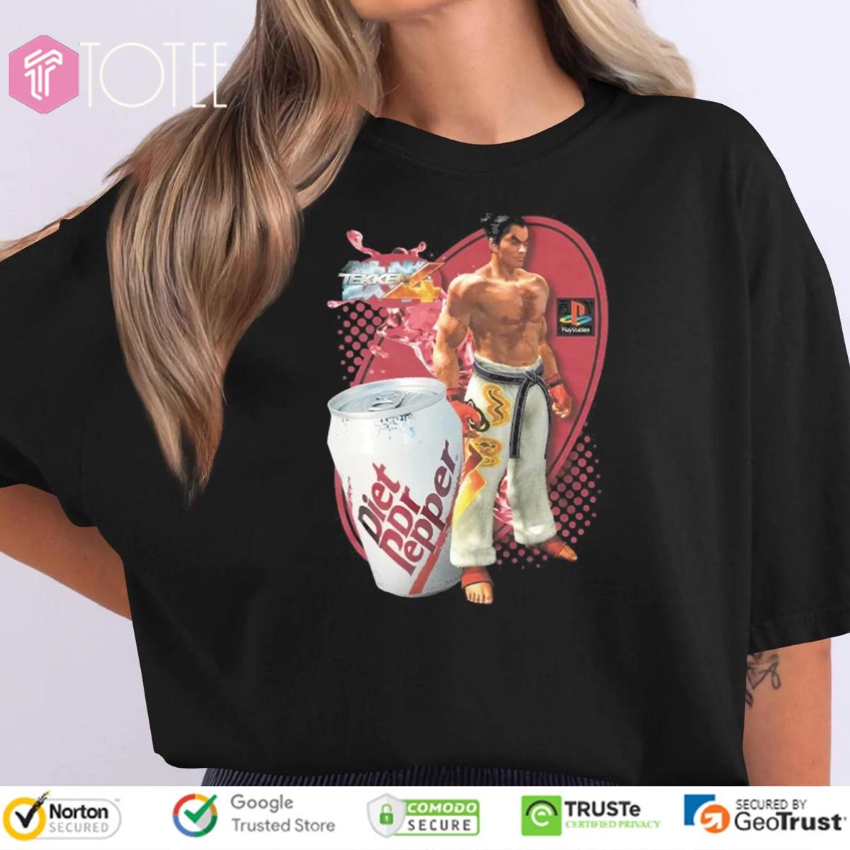 Diet Dr Pepper X Mishima Kazuya Tekken T-shirt